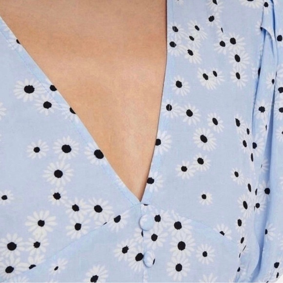 Faithfull the Brand x Revolve Blue Daisy Print Mini Dress size 4 - Picture 6 of 10